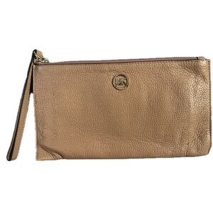 Michael Kors Tan Leather Wristlet